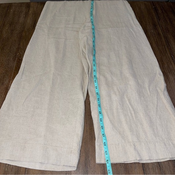 Urban Outfitters Linen Jumpsuit Women’s M Strapless Wide Leg Twist Front - Picture 5 of 12